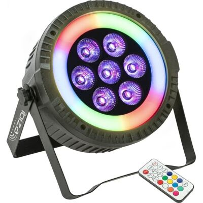 Ibiza Projetor PAR C/ 7 Leds 6W RGBW 1 Anel LED DMX Ibiza Projetor PAR C/ 7 Leds 6W RGBW 1 Anel LED DMX