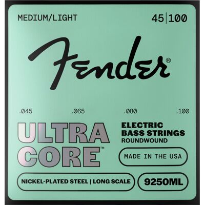 Fender 9250 Ultracore Bass Strings Nickel Plated Steel Ball End 9250ML Gauges 045-100 Fender 9250 Ultracore Bass Strings Nickel Plated Steel Ball End 9250ML Gauges 045-100