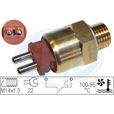Interruptor de temperatura, ventilador do radiador ERA 330190 Interruptor de temperatura, ventilador do radiador ERA 330190