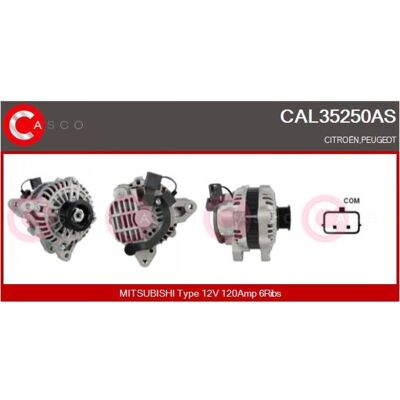 CASCO CAL35250AS Alternador - Alternador CASCO CAL35250AS Alternador - Alternador