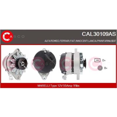CASCO CAL30109AS - Alternador para Fiat OEM CASCO CAL30109AS - Alternador para Fiat OEM