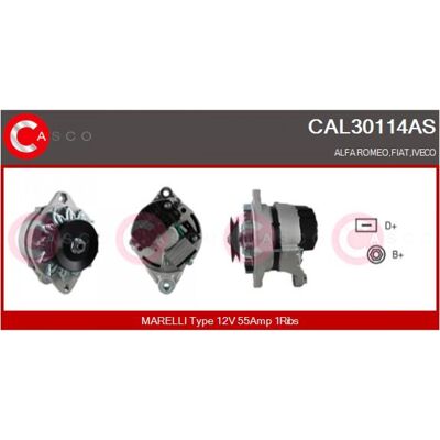 Gerador Casco 8058642078088 - 55A corrente Gerador Casco 8058642078088 - 55A corrente