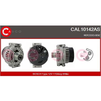Casco CAL10142AS Alternador - Números OEM Mercedes-Benz Casco CAL10142AS Alternador - Números OEM Mercedes-Benz