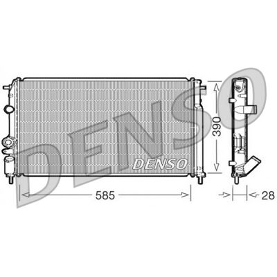Radiador, arrefecimento do motor DENSO DRM23052 Radiador, arrefecimento do motor DENSO DRM23052