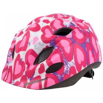 Capacete de bicicleta POLISPORT Premium Glitter Heart S Junior Pink Capacete de bicicleta POLISPORT Premium Glitter Heart S Junior Pink