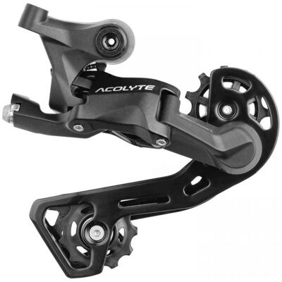 Desviador de bicicleta MICROSHIFT Acolyte Rear 8 Speed Medium Cage Black Desviador de bicicleta MICROSHIFT Acolyte Rear 8 Speed Medium Cage Black