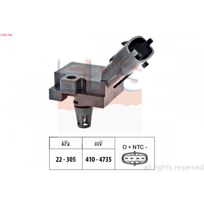 Sensor de pressão barométrica Bosch 1.993.186 - Medição de pressão Sensor de pressão barométrica Bosch 1.993.186 - Medição de pressão