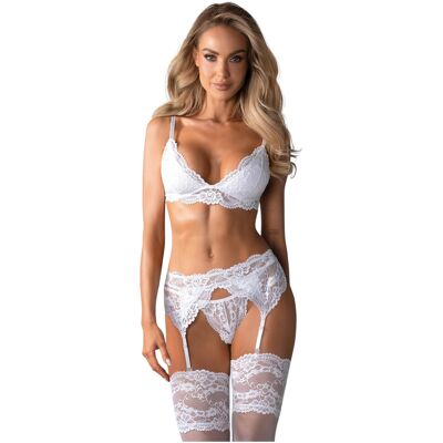 Obsessive - conjunto lingerie rendada - branco - L/XL Obsessive - conjunto lingerie rendada - branco - L/XL