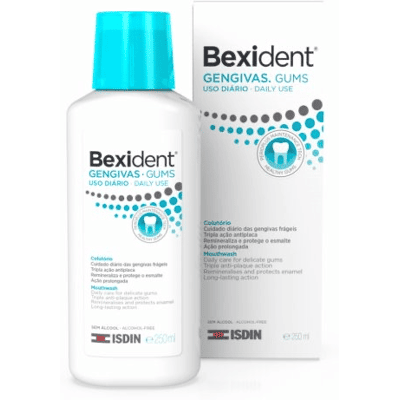 ISDIN Bexident Gengivas Uso Diário 250ML - Colutório de uso diário para gengivas frágeis. Com CPC+Cymenol. ISDIN Bexident Gengivas Uso Diário 250ML - Colutório de uso diário para gengivas frágeis. Com CPC+Cymenol.