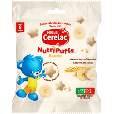 Nestlé Nutripuffs Banana - Snack para bebês 8+ meses Nestlé Nutripuffs Banana - Snack para bebês 8+ meses