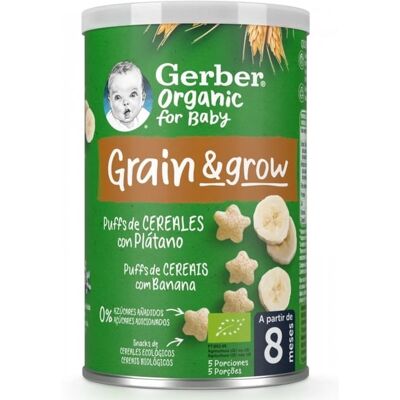 Gerber Puffs Orgânicos de Banana - Snack para bebê Gerber Puffs Orgânicos de Banana - Snack para bebê