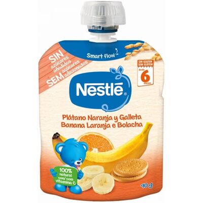 Nestlé Biscoito de Banana e Laranja 6m + 90g - Embalagem de comida para bebê Nestlé Biscoito de Banana e Laranja 6m + 90g - Embalagem de comida para bebê
