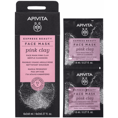 Apivita Express Beauty Máscara Limpeza Argila Rosa 8ml x2 Apivita Express Beauty Máscara Limpeza Argila Rosa 8ml x2