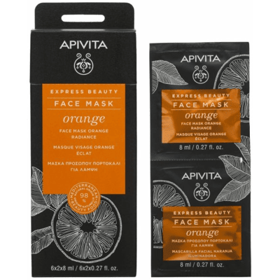 Apivita Express Beauty Máscara Iluminadora Laranja 8ml x2 Apivita Express Beauty Máscara Iluminadora Laranja 8ml x2