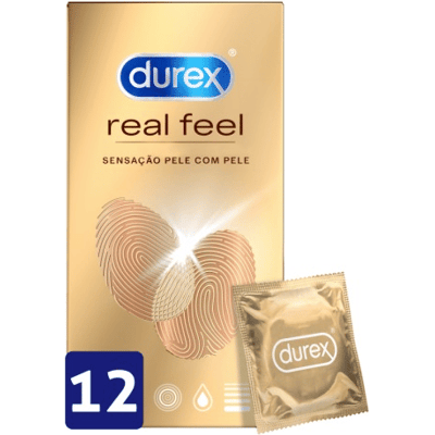 Durex Real Feel 12 Preservativos - Prazer Máximo & Sensibilidade Durex Real Feel 12 Preservativos - Prazer Máximo & Sensibilidade