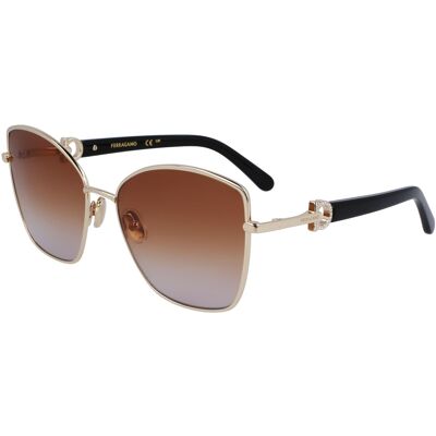 Óculos de sol SALVATORE FERRAGAMO SF312SR Dourados Tamanho: 60X18 Dourados Óculos de sol SALVATORE FERRAGAMO SF312SR Dourados Tamanho: 60X18 Dourados