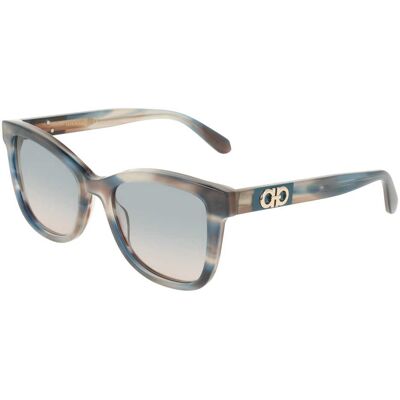 Óculos de sol SALVATORE FERRAGAMO SF2108S Azul Tamanho: 54X19 Azul Óculos de sol SALVATORE FERRAGAMO SF2108S Azul Tamanho: 54X19 Azul