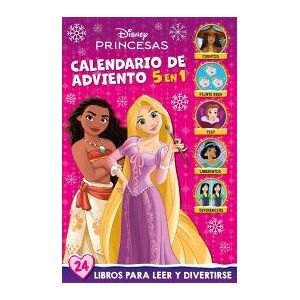 Libros Disney Princesas. Calendario De Adviento 5 En 1 Libros Disney Princesas. Calendario De Adviento 5 En 1