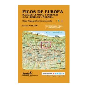 Adrados Ediciones Picos De Europa. Macizos Central Y Oriental (los Urrieles Y Andara). Mapa: Mapa Topográfico Excursionista. Escala 1:25000 Adrados Ediciones Picos De Europa. Macizos Central Y Oriental (los Urrieles Y Andara). Mapa: Mapa Topográfico Excursionista. Escala 1:25000