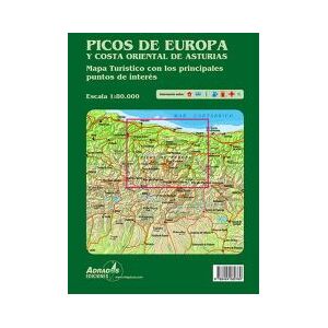 Adrados Ediciones Picos De Europa Y Costa Oriental De Asturias. Mapa Topográfico Turístico: Con Los Principales Puntos De Interés Adrados Ediciones Picos De Europa Y Costa Oriental De Asturias. Mapa Topográfico Turístico: Con Los Principales Puntos De Interés