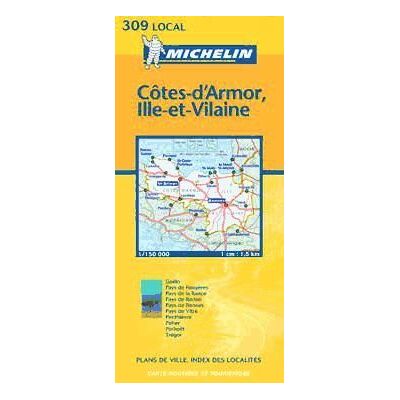 Michelin Mapa Cotes-d Amour, Ille Et Vilaine 2002 Michelin Mapa Cotes-d Amour, Ille Et Vilaine 2002