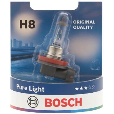 Lâmpada de halogéneo Bosch H8 12V 35W PGJ19-1 Pure Light Lâmpada de halogéneo Bosch H8 12V 35W PGJ19-1 Pure Light