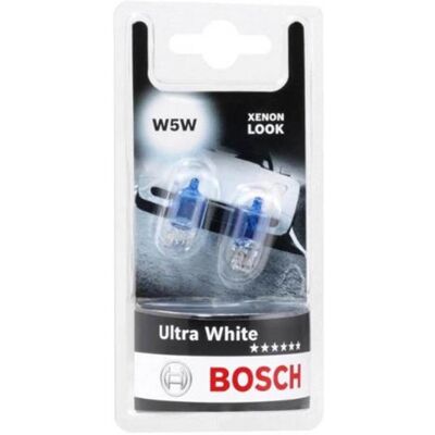 Lâmpadas de halogéneo BOSCH W5W Ultra White BL 12V 5W W2.1x9.5d Lâmpadas de halogéneo BOSCH W5W Ultra White BL 12V 5W W2.1x9.5d