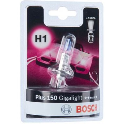 Lâmpada de halogéneo BOSCH H1 Plus 150 Gigalight BL 12V 55W Lâmpada de halogéneo BOSCH H1 Plus 150 Gigalight BL 12V 55W