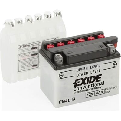 Bateria de Moto Exide EB4L-B 12V - 4Ah/50A Bateria de Moto Exide EB4L-B 12V - 4Ah/50A
