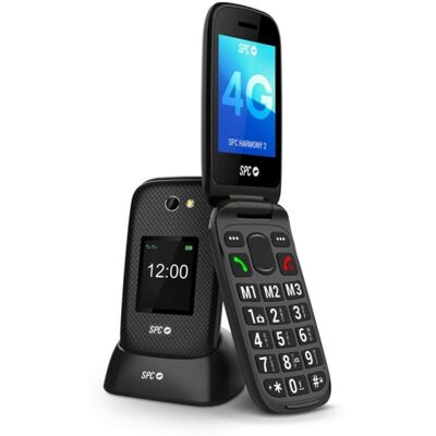 Telemóvel SPC Harmony 2 4G, ecrã 2.8" + teclas grandes, botão SOS, resistente, duplo SIM, HAC, 1600 mAh, preto Telemóvel SPC Harmony 2 4G, ecrã 2.8" + teclas grandes, botão SOS, resistente, duplo SIM, HAC, 1600 mAh, preto