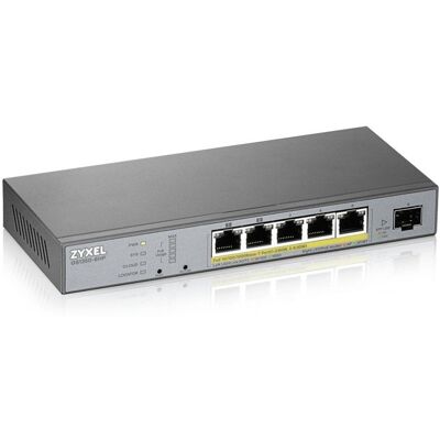 Switch Zyxel GS1350-6HP Switch administrável L2 5 Portas Gigabit PoE + 1 SFP Switch Zyxel GS1350-6HP Switch administrável L2 5 Portas Gigabit PoE + 1 SFP