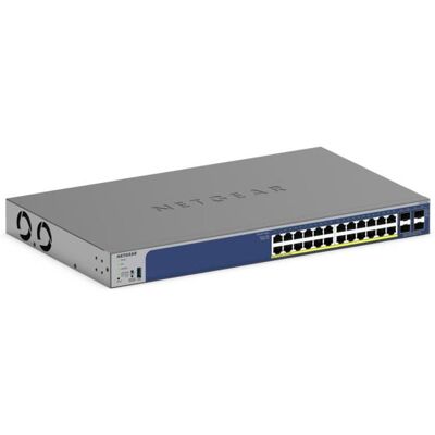 Switch empilhável Netgear GS728TXP 24x10G RJ-45 4 SFP+ PoE+ VLAN Segurança avançada Switch empilhável Netgear GS728TXP 24x10G RJ-45 4 SFP+ PoE+ VLAN Segurança avançada
