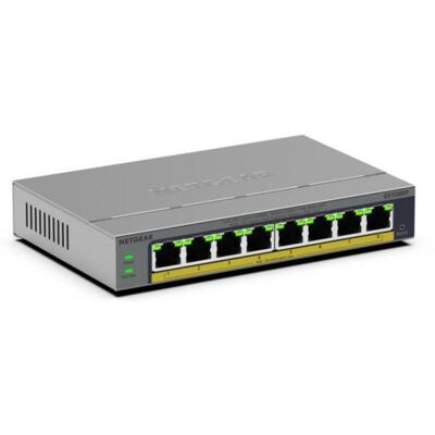 Netgear GS108EP Switch Gerido 8 Portas Gigabit L2/L3 PoE+ 62W VLAN QoS com Chassi Metálico Netgear GS108EP Switch Gerido 8 Portas Gigabit L2/L3 PoE+ 62W VLAN QoS com Chassi Metálico