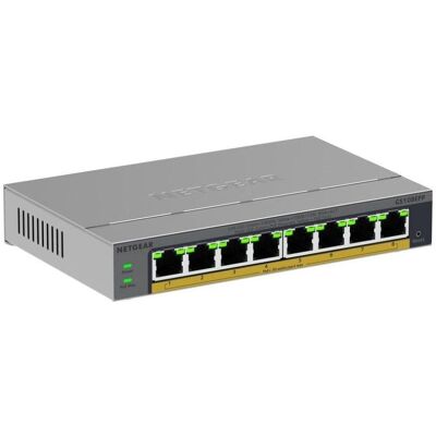 Switch Netgear GS108EPP 8 Portas Gigabit PoE+ Montagem Parede/Secretária Switch Netgear GS108EPP 8 Portas Gigabit PoE+ Montagem Parede/Secretária