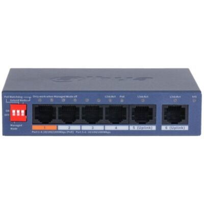 Switch Dahua CS4006-4GT-60-V2 6 Portas Gigabit 4 PoE L2 Montagem Parede Switch Dahua CS4006-4GT-60-V2 6 Portas Gigabit 4 PoE L2 Montagem Parede