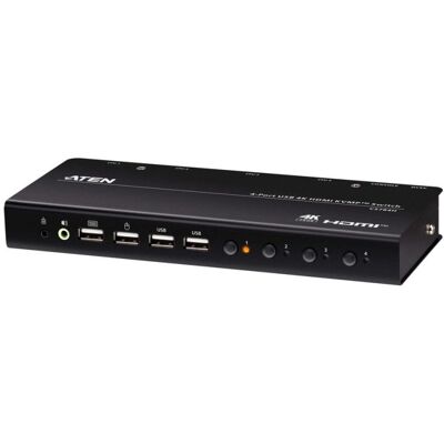 Switch KVM Aten CS784H HDMI 4K 4 Portas USB Hub Áudio Switch KVM Aten CS784H HDMI 4K 4 Portas USB Hub Áudio