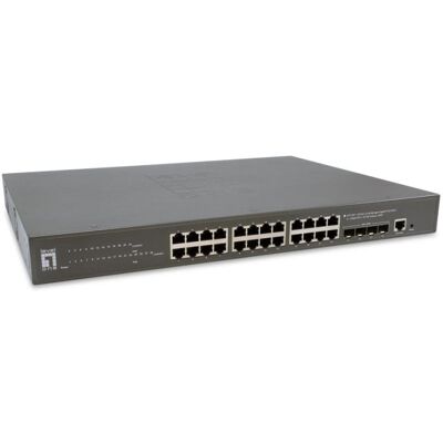 Switch LevelOne GTP-2871 Gestionado L3 24 Ports Gigabit PoE+ 4 SFP+ Switch LevelOne GTP-2871 Gestionado L3 24 Ports Gigabit PoE+ 4 SFP+