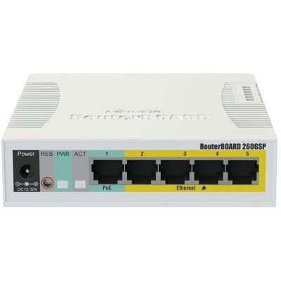 MikroTik RB260GSP Switch 5 Portas Gigabit + 1 SFP MikroTik RB260GSP Switch 5 Portas Gigabit + 1 SFP