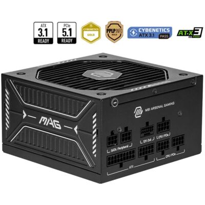 MSI MAG A750GLS PCIE5 Fonte de Alimentação Modular 750W 80 PLUS Gold com Ventoinha 135mm MSI MAG A750GLS PCIE5 Fonte de Alimentação Modular 750W 80 PLUS Gold com Ventoinha 135mm