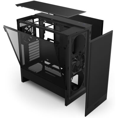 NZXT H5 Flow 2024 Midi Tower E-ATX Vidro Temperado USB-C Preta NZXT H5 Flow 2024 Midi Tower E-ATX Vidro Temperado USB-C Preta