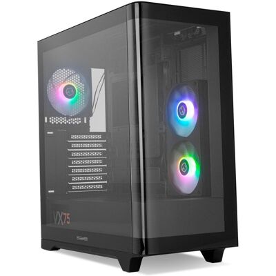 NOX Hummer ETHER Caixa Semitorre Gaming ATX com Vidro Curvo e USB-C Preta NOX Hummer ETHER Caixa Semitorre Gaming ATX com Vidro Curvo e USB-C Preta