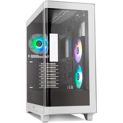NOX Hummer ETHER Caixa Semitorre Gaming ATX com Vidro Curvo e USB-C Branca/Preta NOX Hummer ETHER Caixa Semitorre Gaming ATX com Vidro Curvo e USB-C Branca/Preta