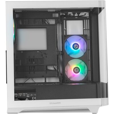 NOX Hummer ETHER Caixa Semitorre Gaming ATX com Vidro Curvo e USB-C Branca/Preta NOX Hummer ETHER Caixa Semitorre Gaming ATX com Vidro Curvo e USB-C Branca/Preta
