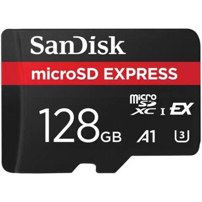 Cartão MicroSD SanDisk SDSQXFN-128G-GN4NN Express 128GB UHS-I U3 880MB/s 480MB/s Cartão MicroSD SanDisk SDSQXFN-128G-GN4NN Express 128GB UHS-I U3 880MB/s 480MB/s