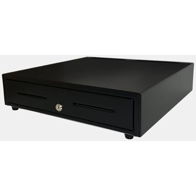 Cajão de dinheiro Premier 460 HQ-B aço preto 24 V 5/8 compartimentos Cajão de dinheiro Premier 460 HQ-B aço preto 24 V 5/8 compartimentos