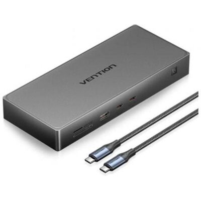 Estação de acoplamento Vention TPWH0 11 em 1 com 2x HDMI 4K Estação de acoplamento Vention TPWH0 11 em 1 com 2x HDMI 4K