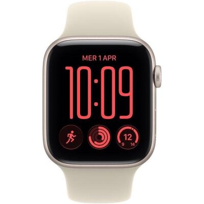 Apple Watch SE 3 GPS 44mm Caixa Alumínio Starlight com Bracelete Desportiva Areia M/L Apple Watch SE 3 GPS 44mm Caixa Alumínio Starlight com Bracelete Desportiva Areia M/L