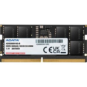 Memória RAM Adata AD5S560016G-S 16GB 1x16GB DDR5 5600MHz CL46 SO-DIMM ECC Memória RAM Adata AD5S560016G-S 16GB 1x16GB DDR5 5600MHz CL46 SO-DIMM ECC