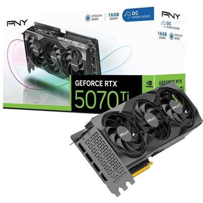 Tarjeta Gráfica PNY GeForce RTX 5070 Ti Overclocked 16GB GDDR7 Reflex 2 RTX AI DLSS4 Tarjeta Gráfica PNY GeForce RTX 5070 Ti Overclocked 16GB GDDR7 Reflex 2 RTX AI DLSS4