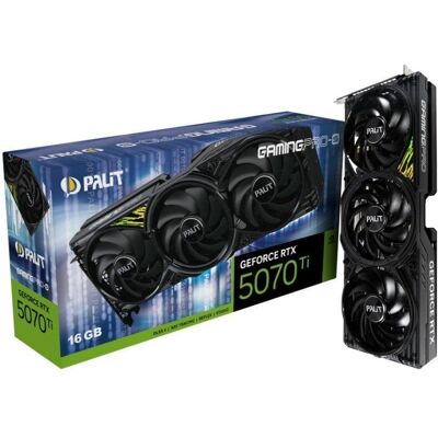 Placa grafica Palit GeForce RTX 5070 Ti GamingPro-S 16GB GDDR7 Reflex 2 RTX AI DLSS4 Placa grafica Palit GeForce RTX 5070 Ti GamingPro-S 16GB GDDR7 Reflex 2 RTX AI DLSS4